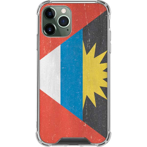 Antigua and Barbuda Flag Distressed iPhone 12 Pro Clear Case